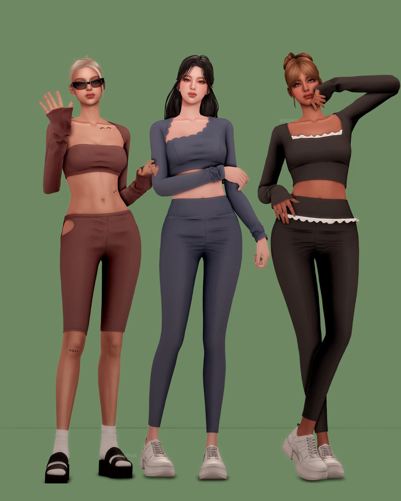Галерея мода Сет одежды Romantic Detail Athleisure Set #2